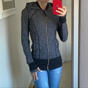 Lululemon long grey & black hoodie